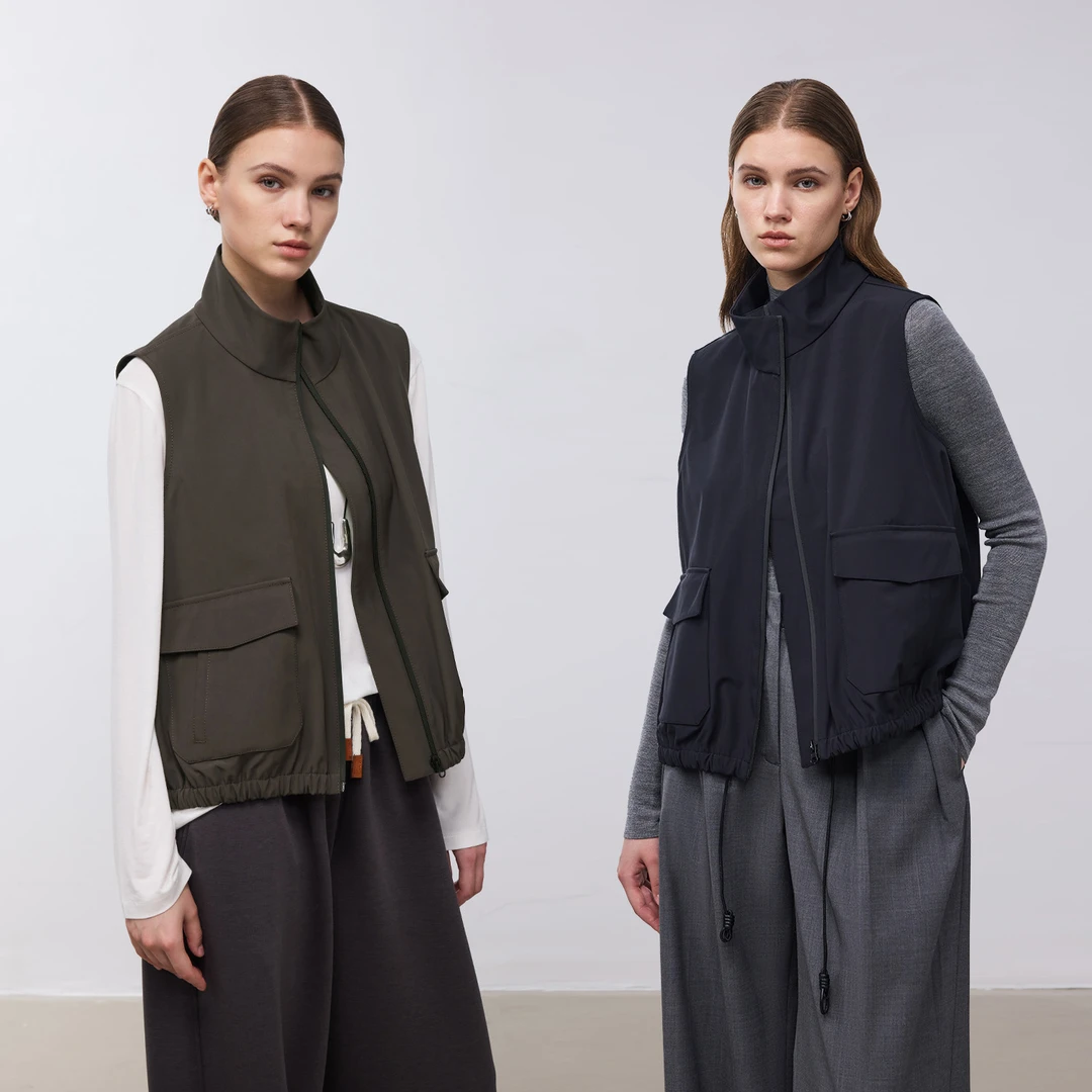 MARIUS"兜兜马甲"科技覆膜机能风佰搭时髦无内里工装马甲