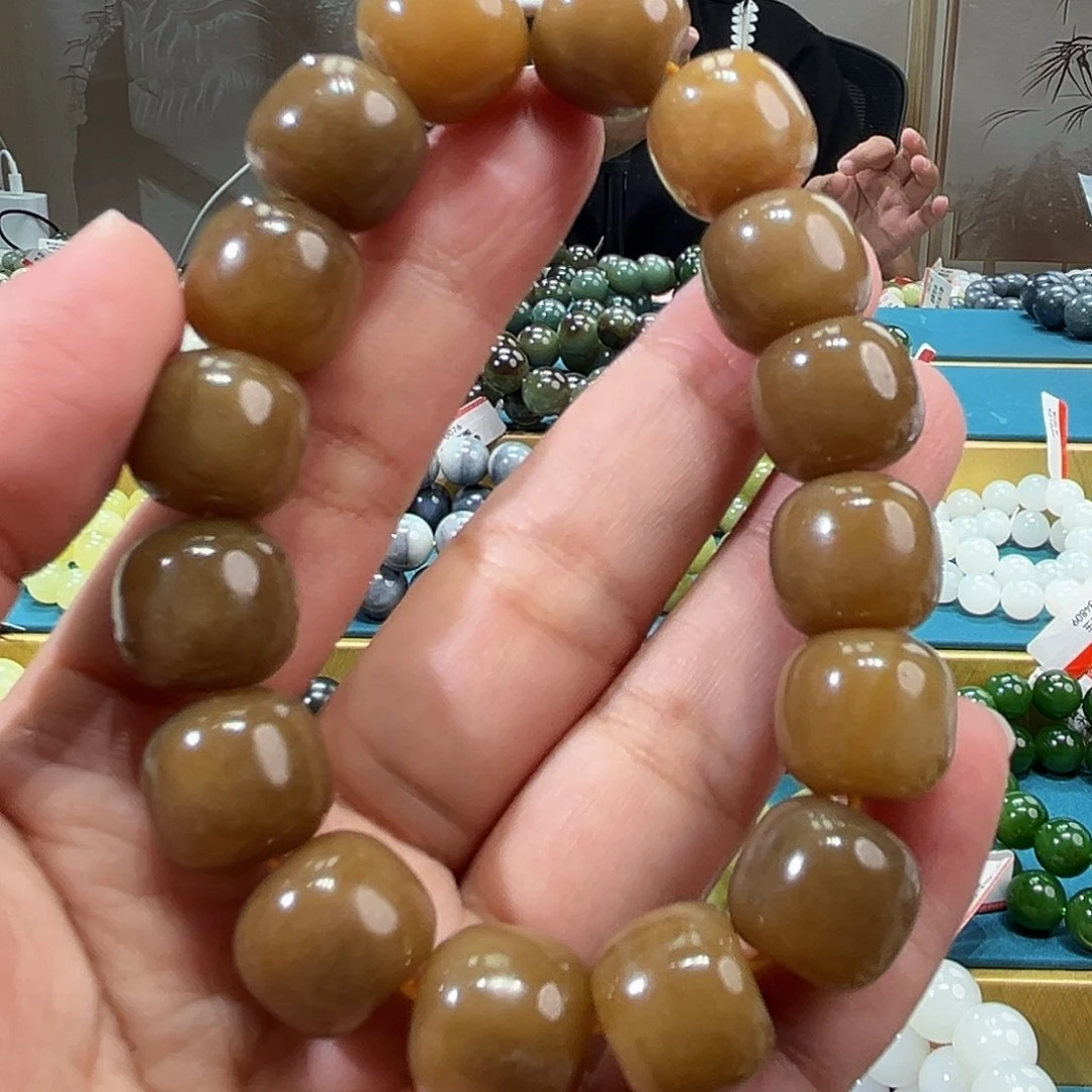 手链未镶嵌和田玉纯天然新疆且末全唐卡14老型珠