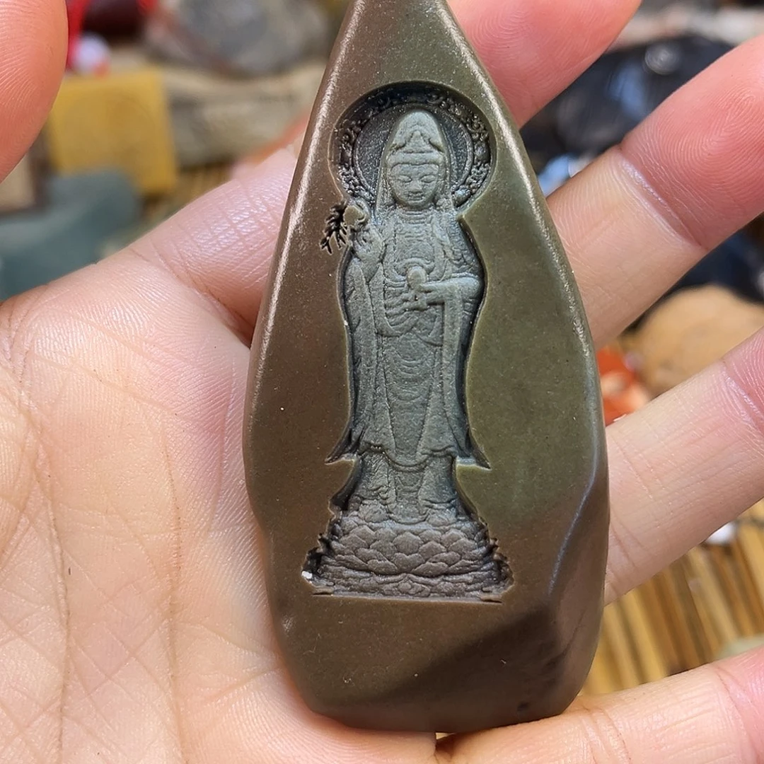 新疆原石雕刻手把件11