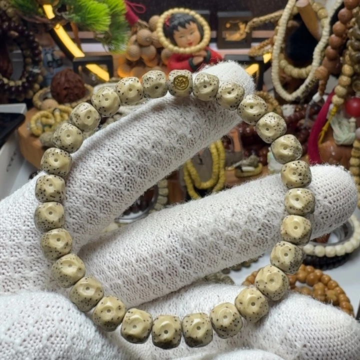 星月菩提手串2号车尺寸8.7石玉无相单圈