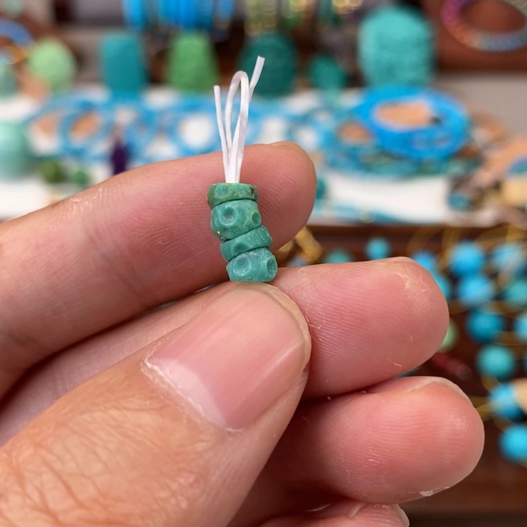 绿松石未镶嵌菜籽大肠5.6