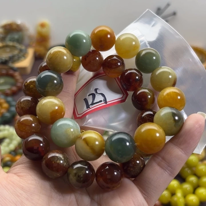 未镶嵌蛇纹石玉手链