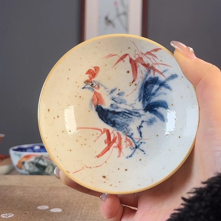 摆件西**马景德镇陶瓷茶杯多