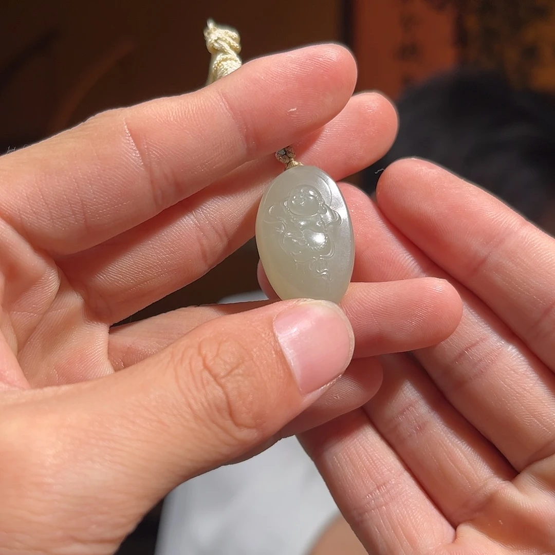 和田玉未镶嵌吊坠(不含链)且末佛公99