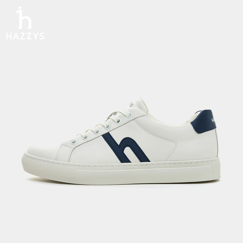 【商场同款】Hazzys哈吉斯系带休闲鞋男士春季小白鞋时尚低帮