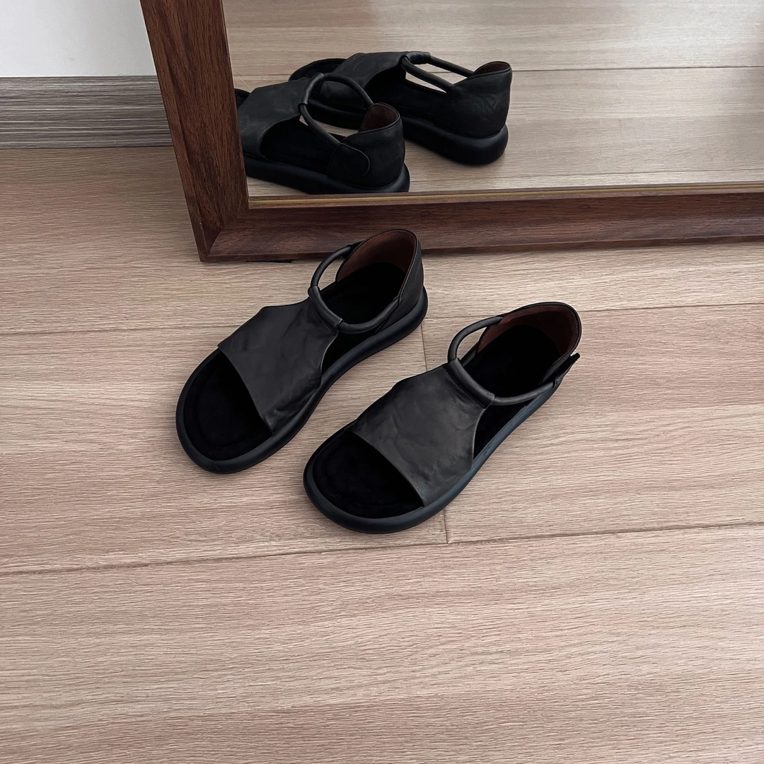 南十二巷·水洗牛皮夏季新款露趾凉鞋休闲增高百搭爆款鞋子