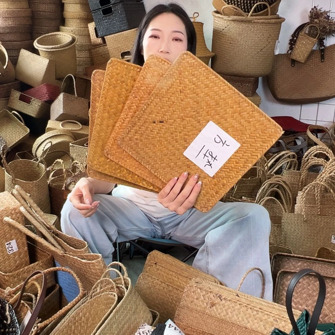 编织带草编包/草编收纳盒微瑕疵