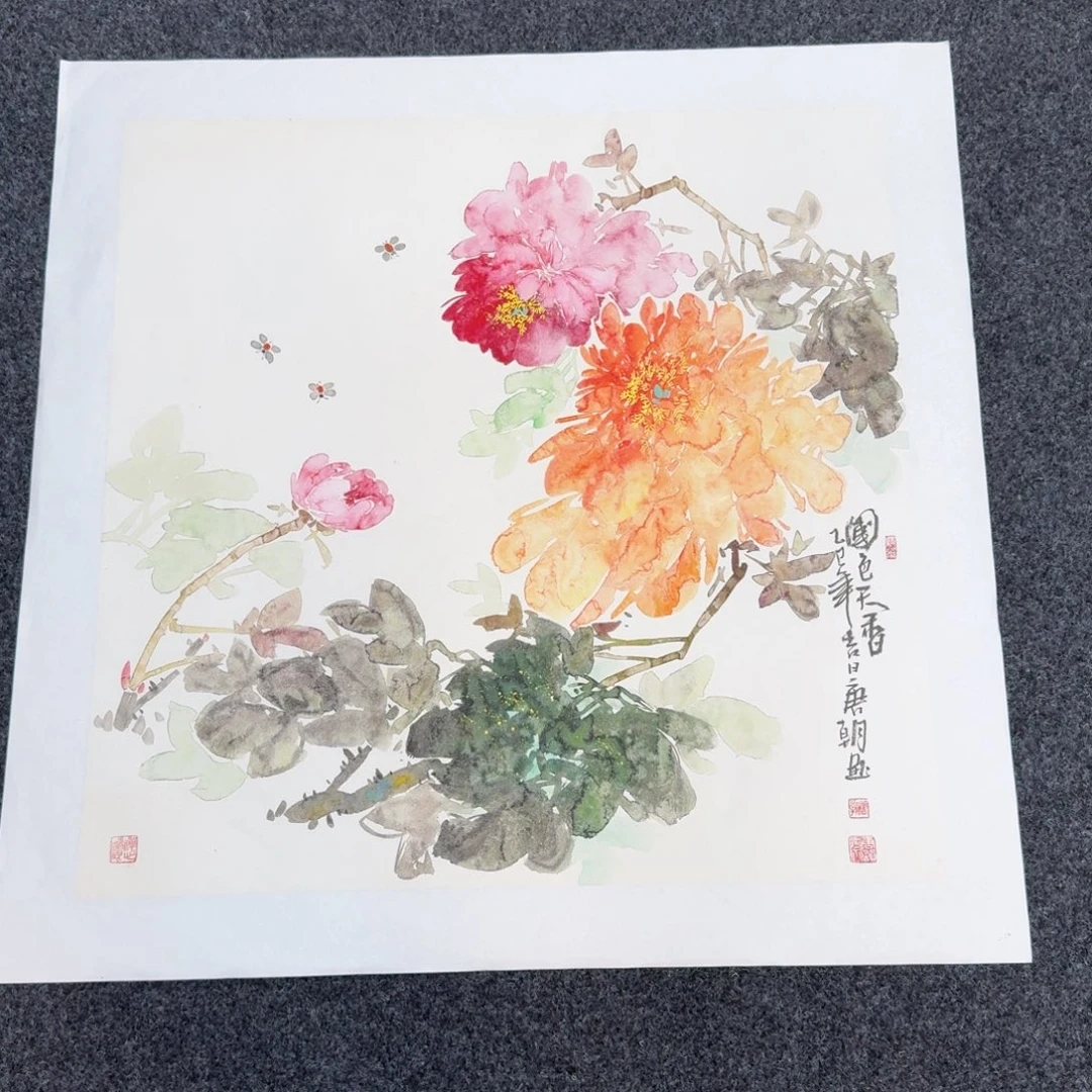 国画国画作品山水花鸟纯手绘