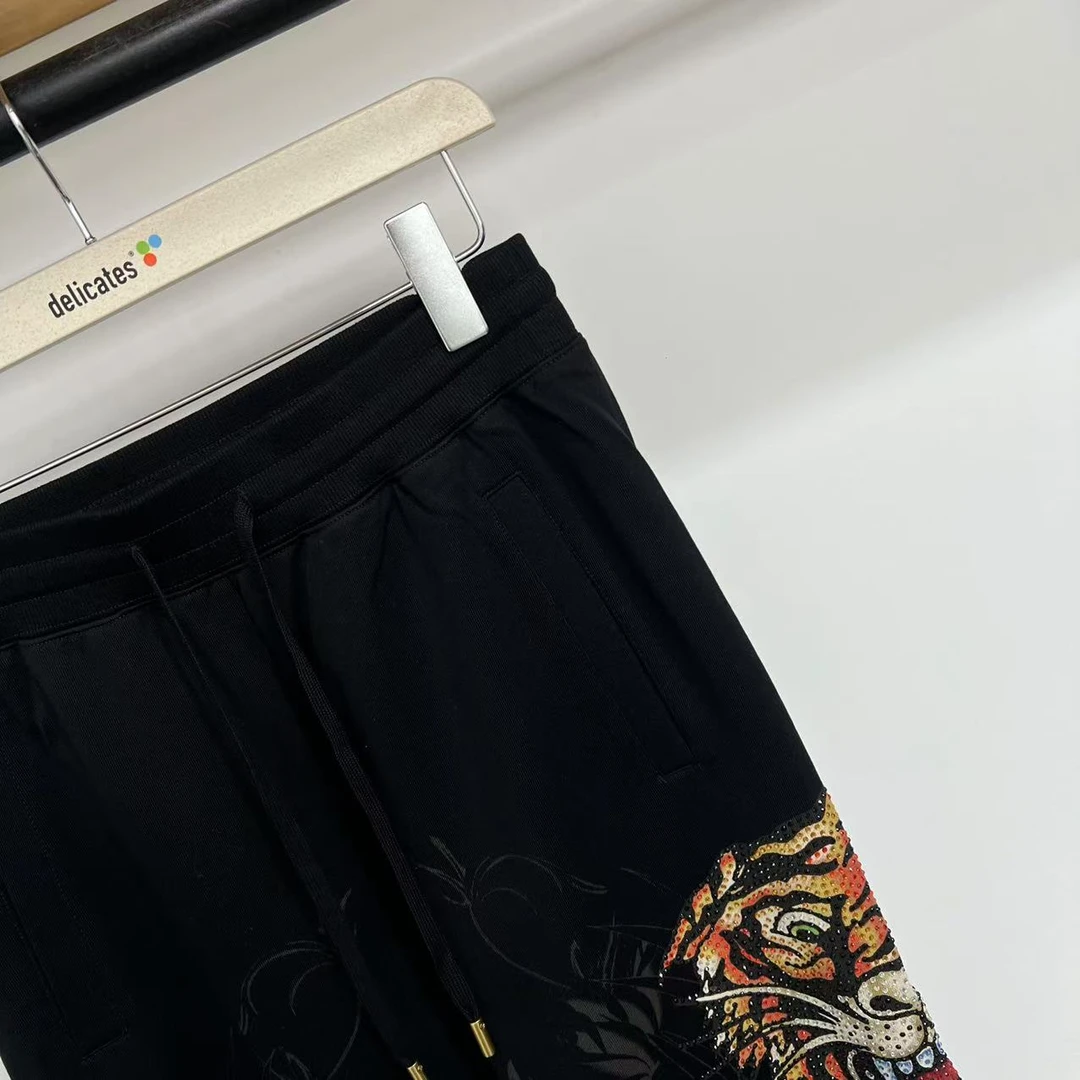 R-35 EH 潮牌秋季男款虎头烫钻束脚休闲裤 CM188