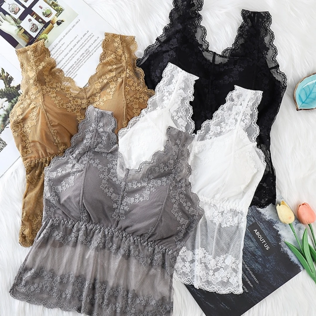 【小码/大码】美背吊带背心带胸垫内搭