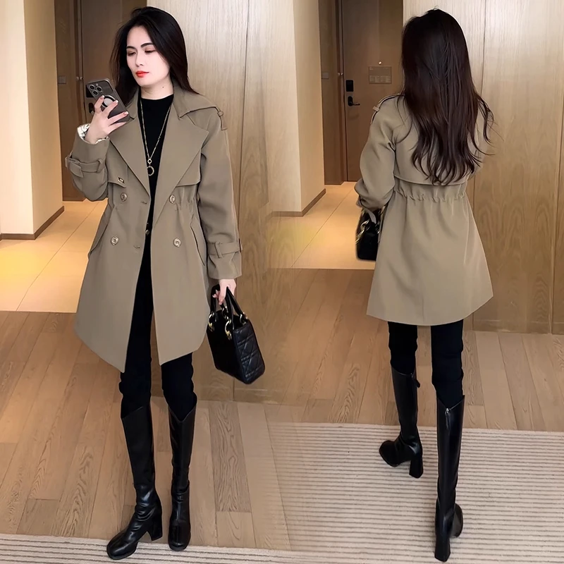 风衣外套女中长款2025秋季新款时尚收腰显瘦时髦英伦风气质大衣潮