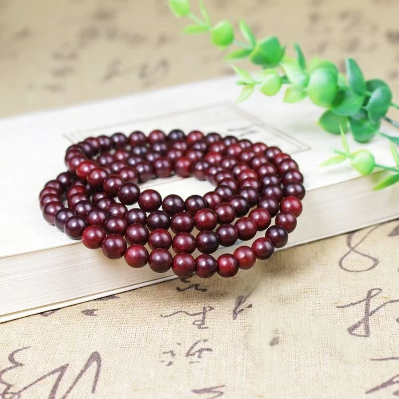 木质手链 普陀山男士木质108念珠串珠AA