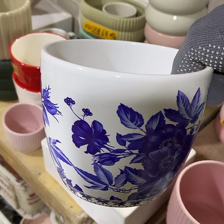 陶盆有孔 瑕疵针孔漏釉介意勿拍外口 13外高12