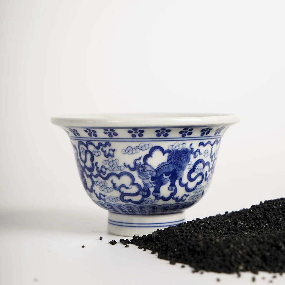 觉山隐窑觉山隐窑狮纹大压手杯景德镇陶瓷高端茶具