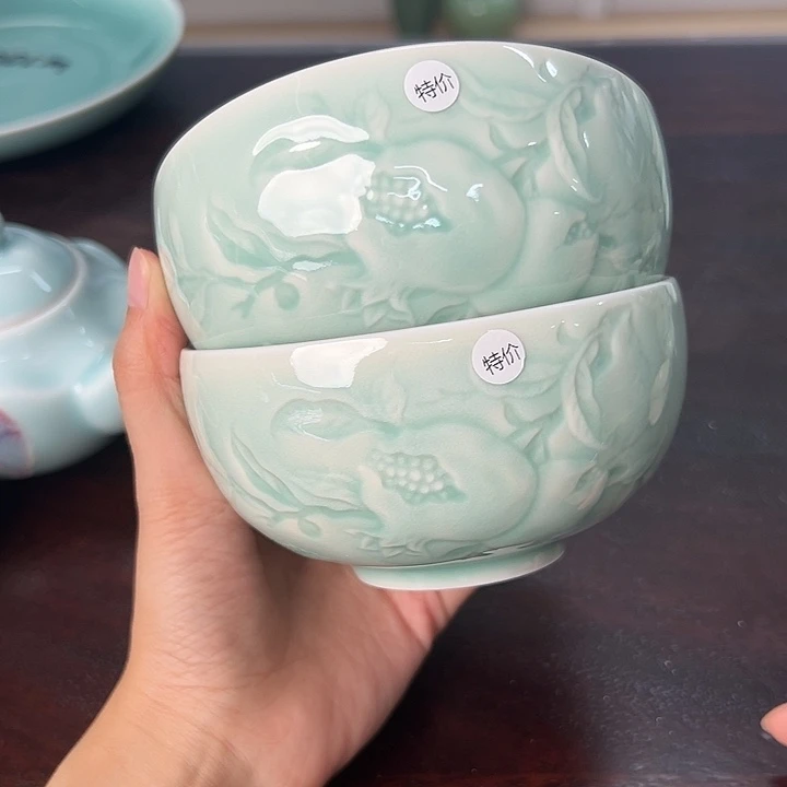 龙泉云间青瓷小米茶器