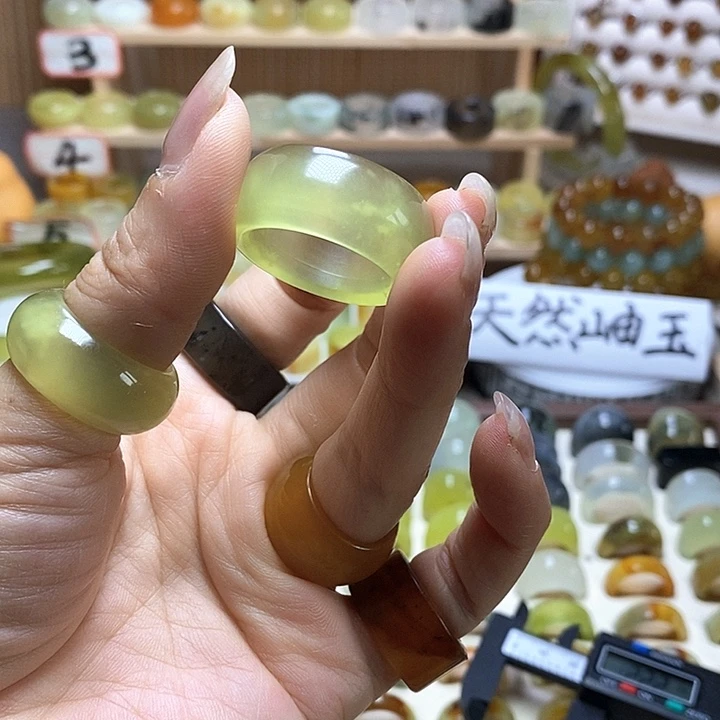 浩***光未镶嵌岫玉戒圈岫玉精品指环内径 22.5