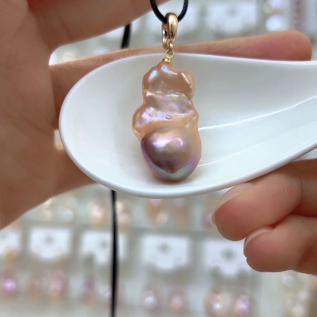 淡水珍珠银S925镶嵌颈饰