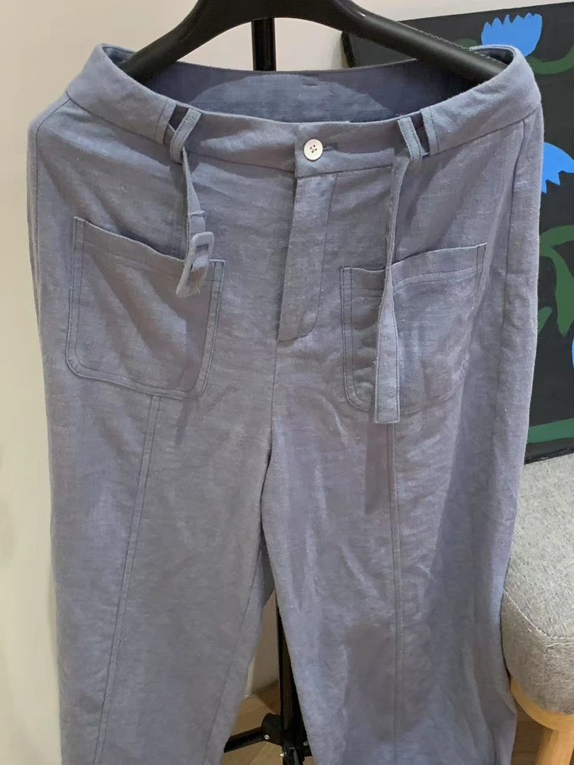 【样衣】蓝紫色裤子h03029