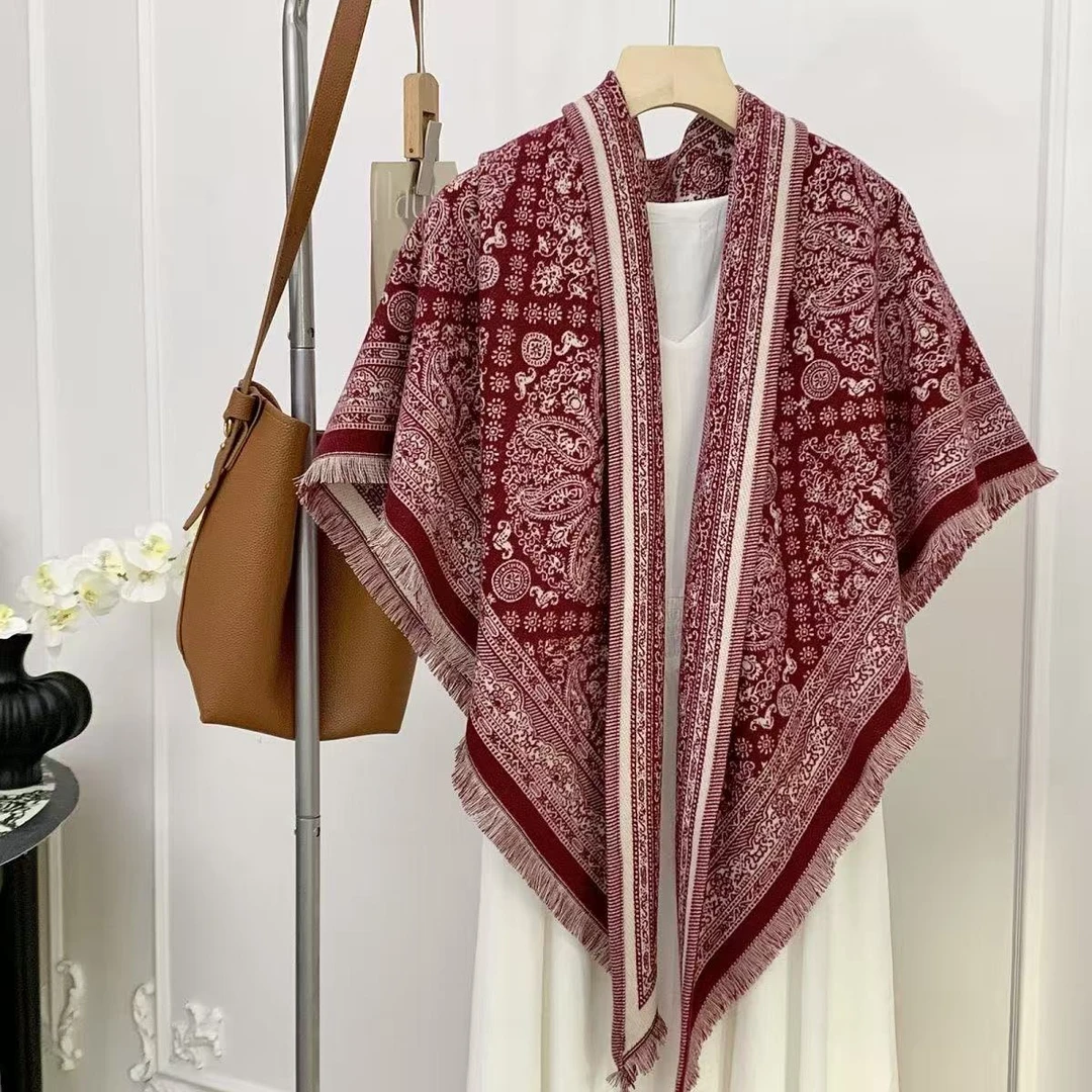 【四色披肩】 苏杭高定高奢新款百搭款长巾披肩