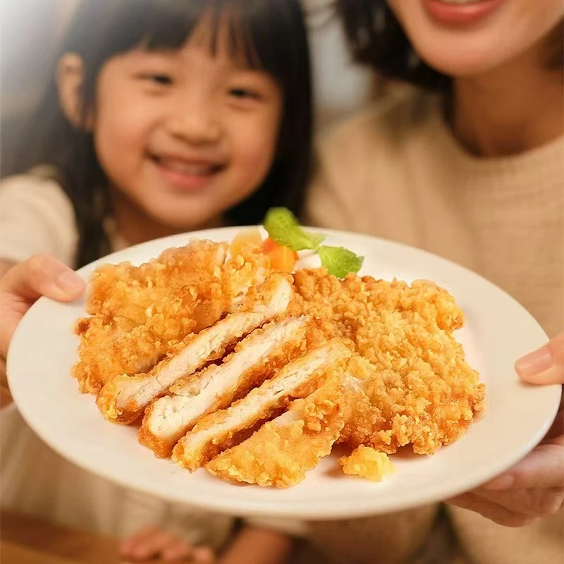 JFL02原切香辣香酥鸡排，单片约50-120克，1KG（约10包）赠500G红薯条