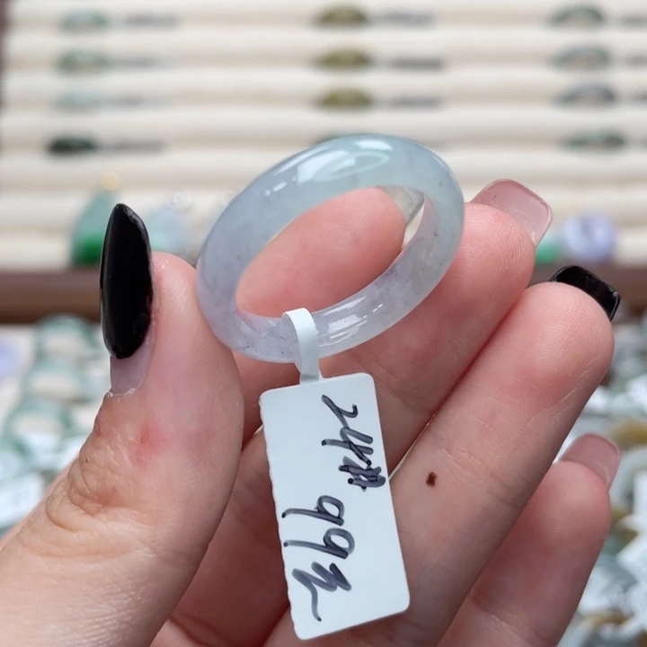 翡翠未镶嵌戒指a50港圈24梦幻春彩乌鸡飘花