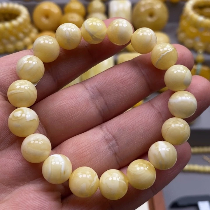 琥珀未镶嵌手链手串
