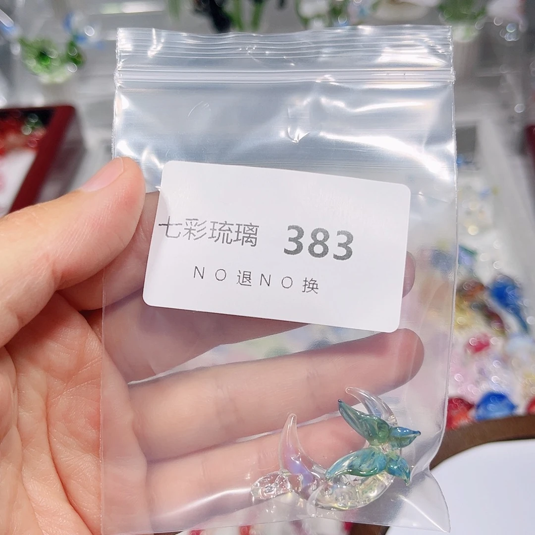 玻璃颈饰383蝴蝶月亮