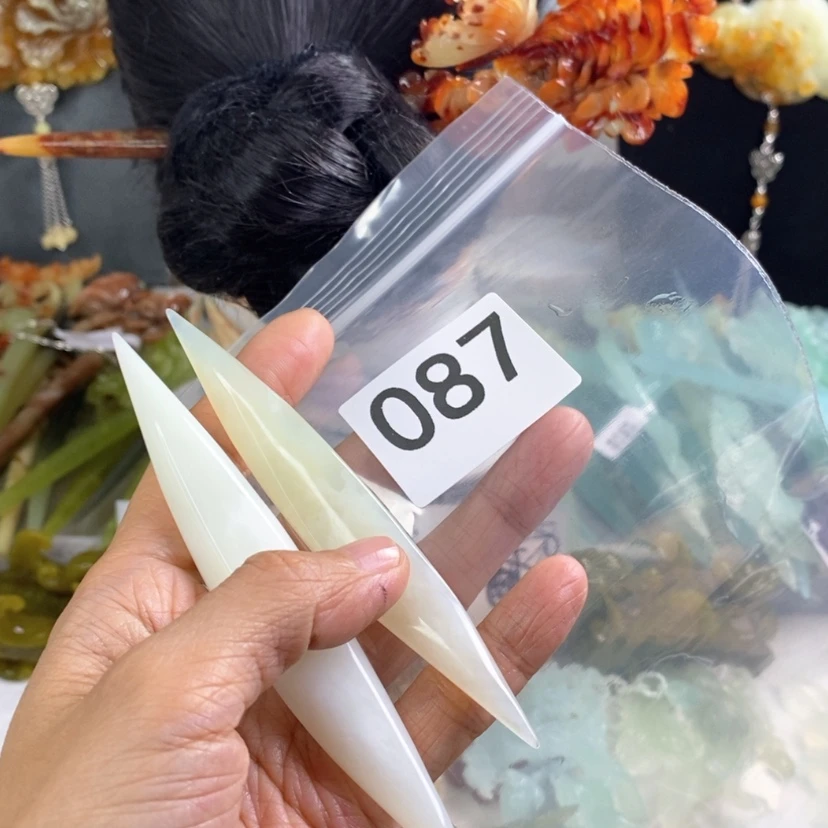 【闪购商品】岫玉发饰未镶嵌筱*儿
