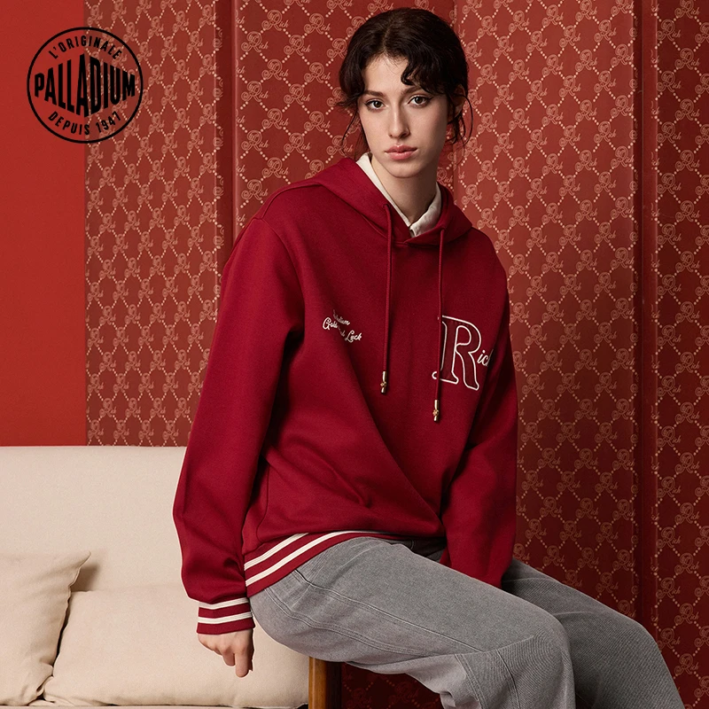 PALLADIUM/帕拉丁春季男款上装休闲宽松时尚印花连帽卫衣1011269