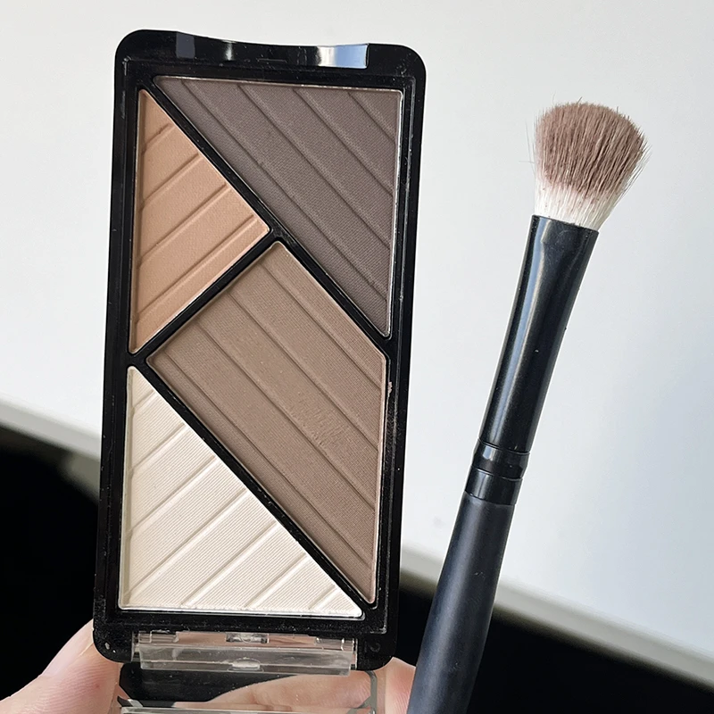 四色大地色全哑光眼影冷调肿眼泡眉粉高光腮红日常黄黑皮奶咖妆