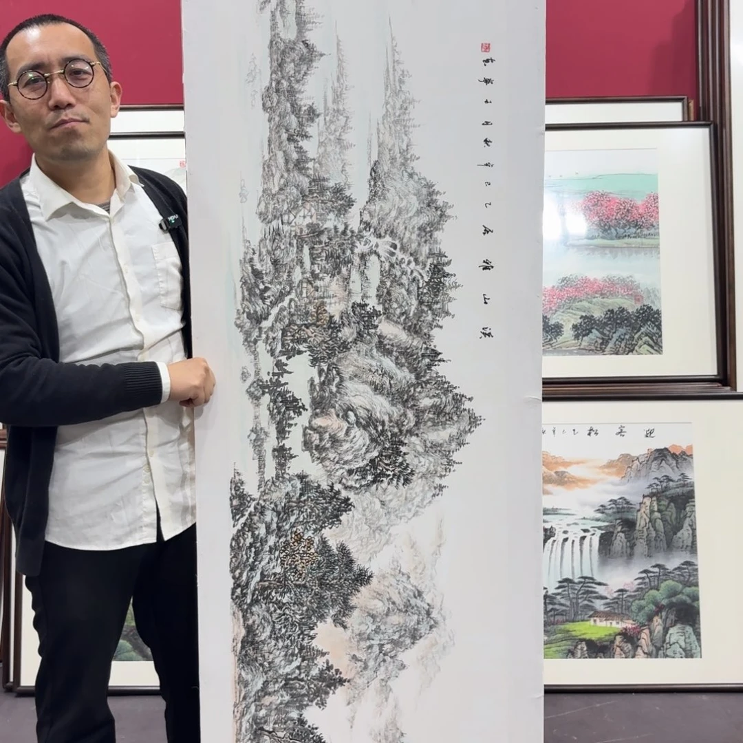 对***貌国画手绘作品210/60