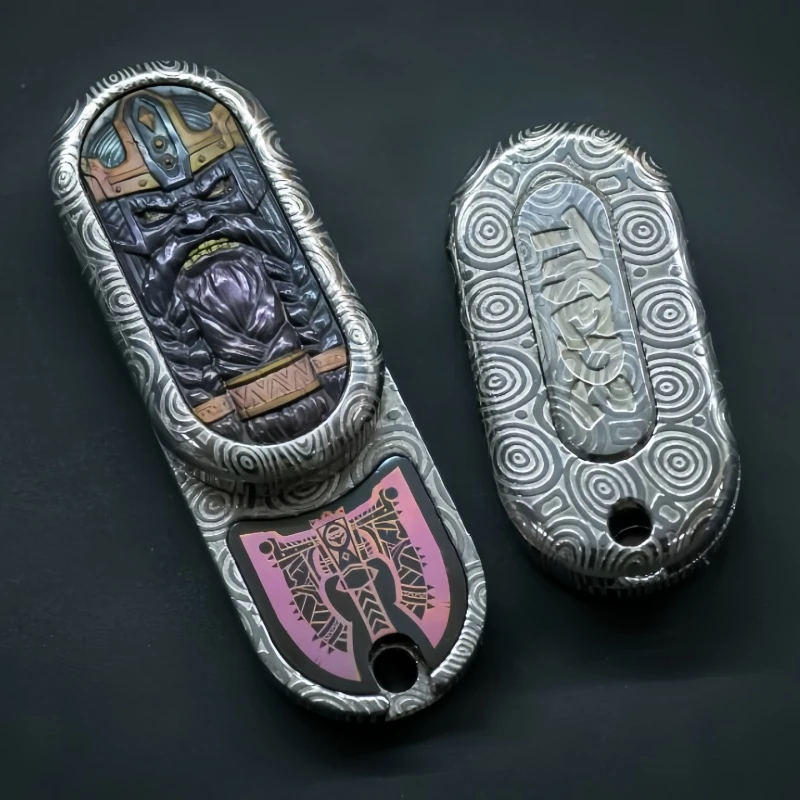 【虎头局】TK特材MINI矮人国王旋转推牌指尖陀螺金属解压潮玩EDC