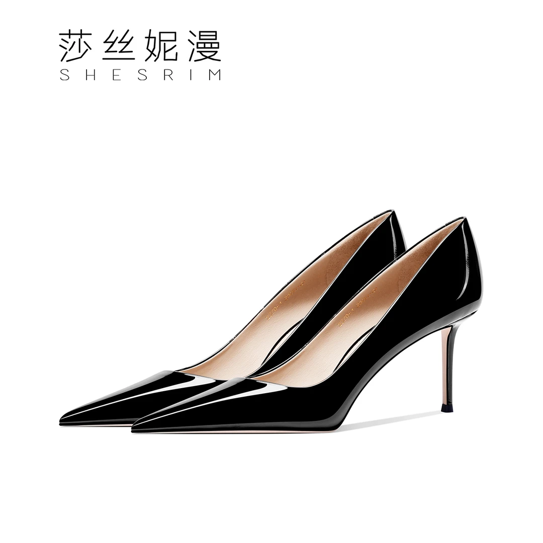 经典职业风设计高跟鞋女2025春季新款百搭尖头细跟女士浅口单鞋