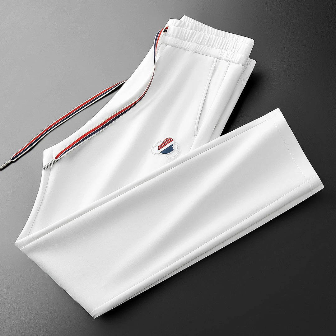 春秋季简约时尚运动裤子男士潮牌修身直筒卫裤高端轻奢休闲裤男款
