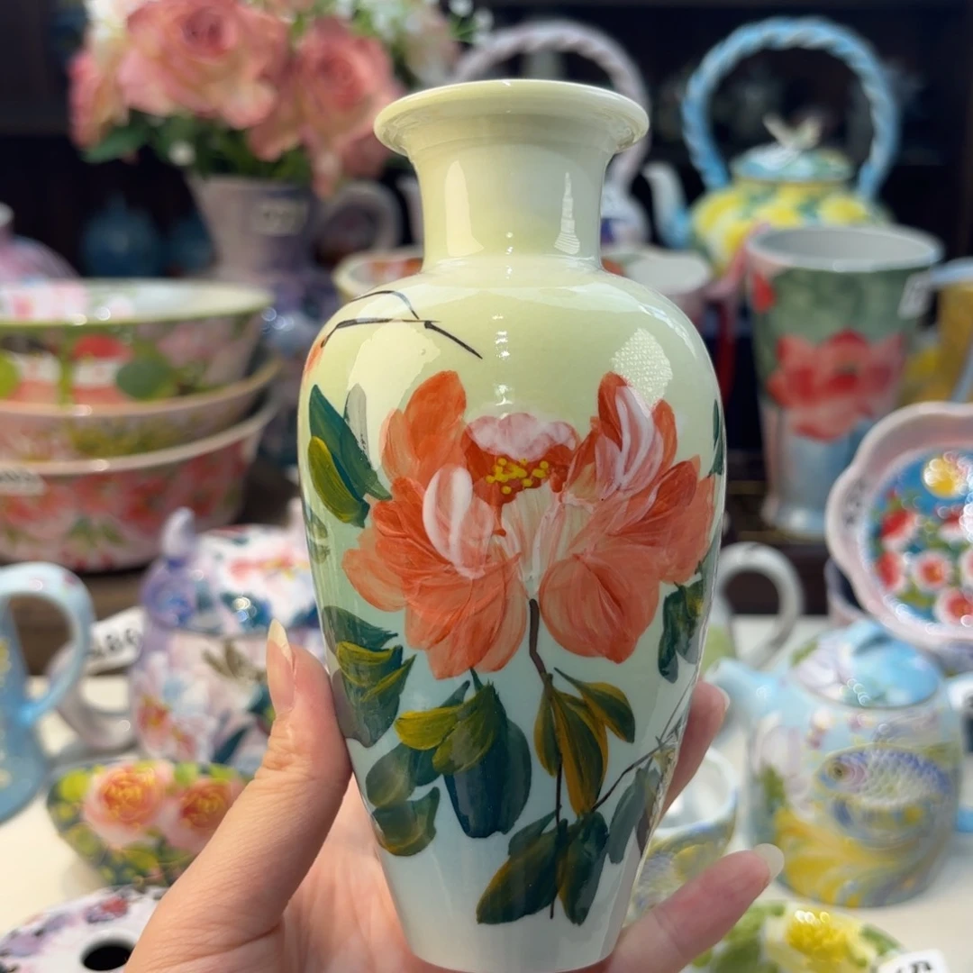 瓷片景德镇手绘高温釉下彩陶瓷茶具