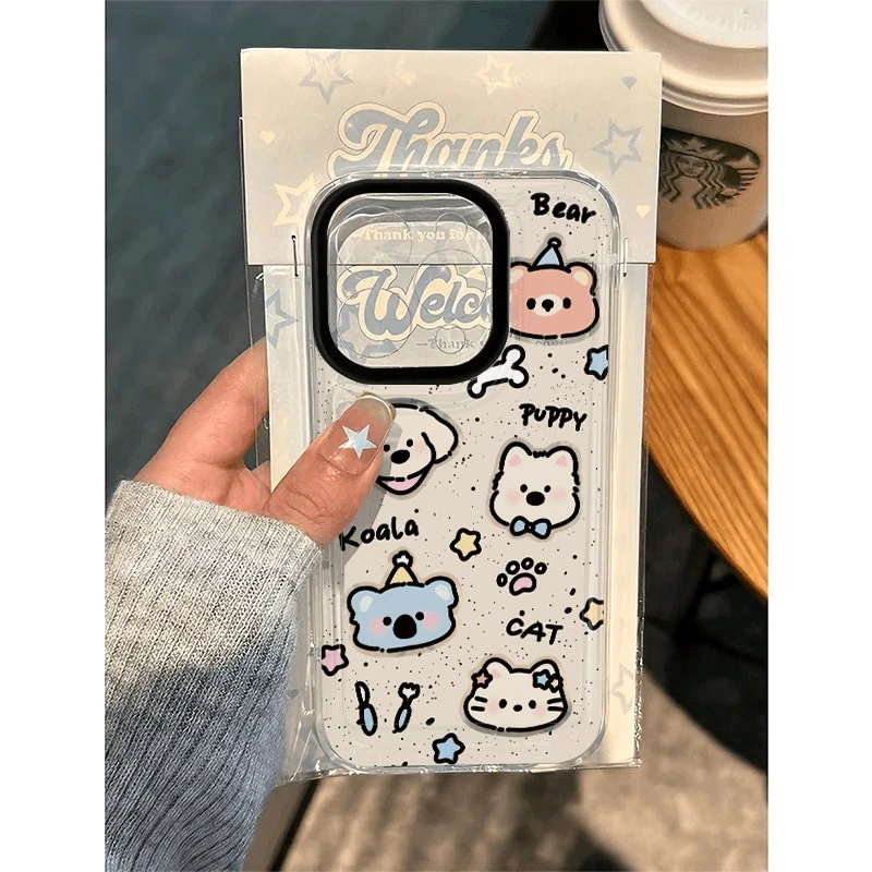 动物头像适用苹果15PROMAX手机壳iPhone14高级感12软13防摔12小众