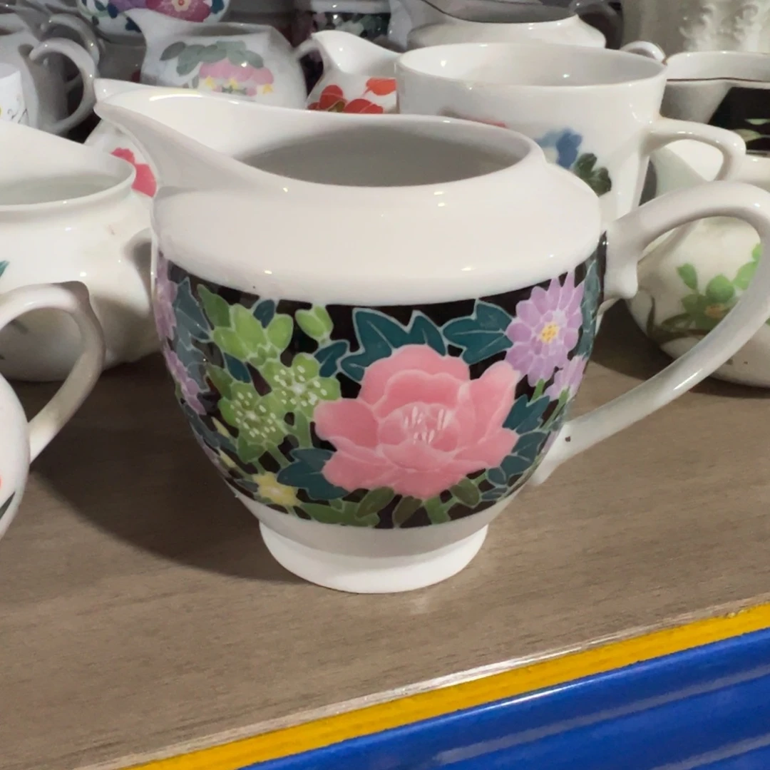 醴陵瓷直播供货基地东方红手绘满花