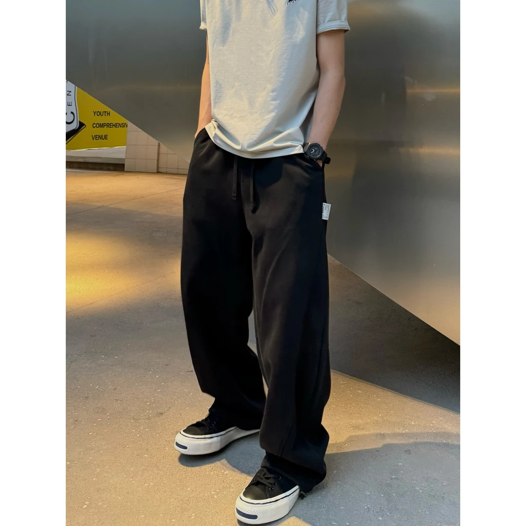 【SFANG】美式夏季凉感束脚直筒百搭通勤薄款透气长裤纯色休闲卫裤