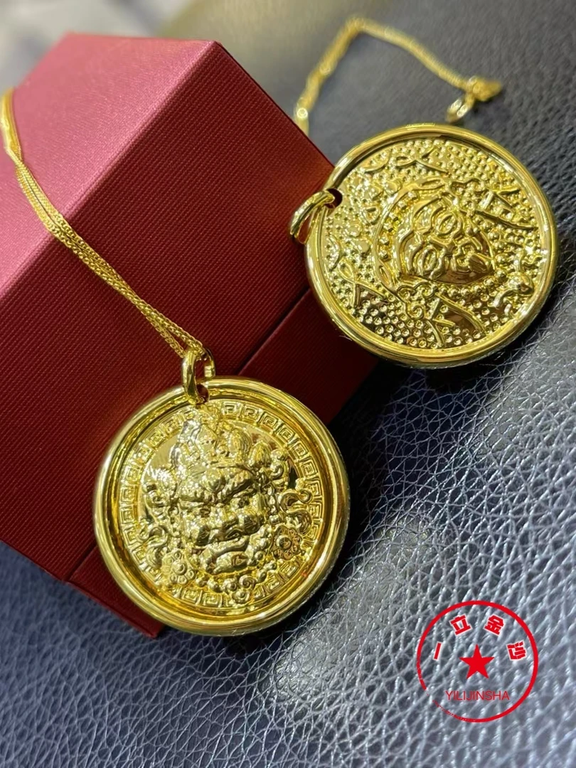 合金吊坠 (防敏敏)黄财财项坠