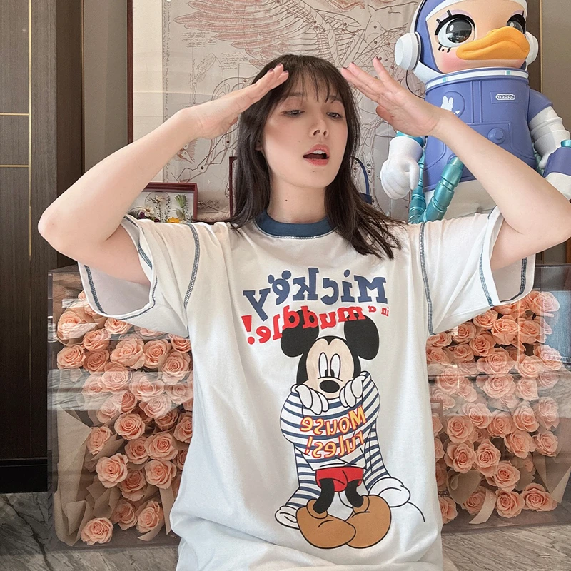 BETTER JOELAY-大版型【魔法米奇】百搭宽松圆领T恤短袖休闲KH1839