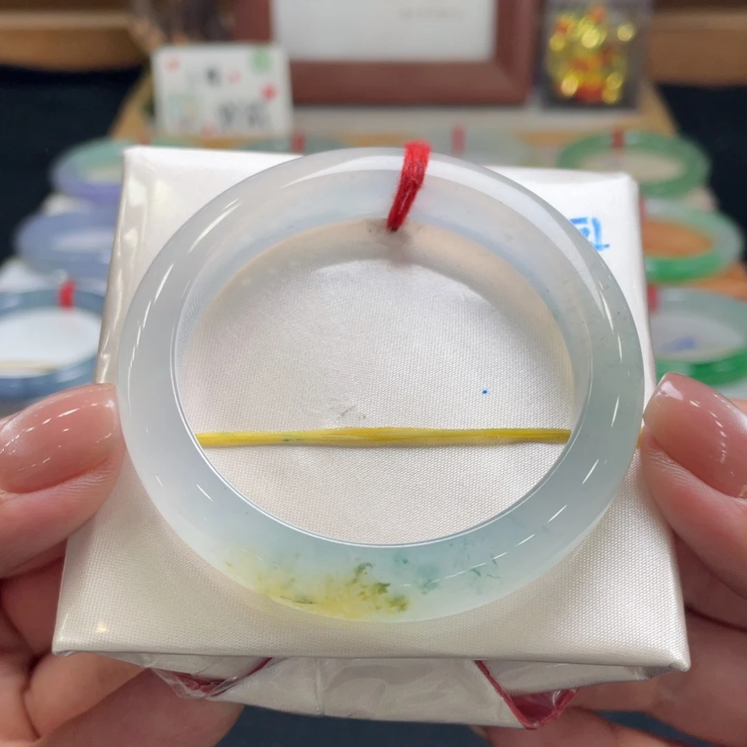 翡翠手镯未镶嵌翡翠52正圈