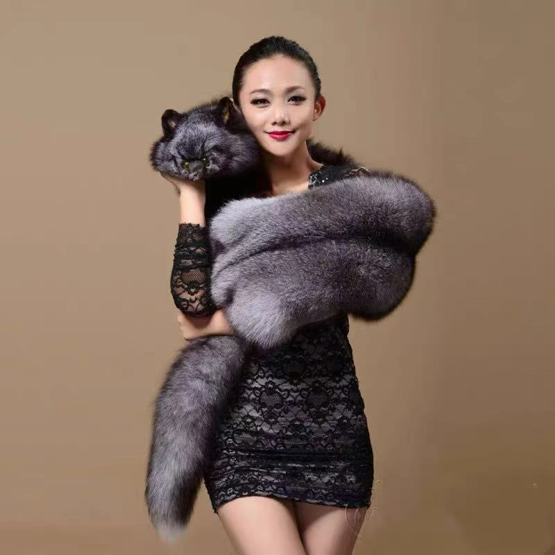 真皮真毛皮草一体