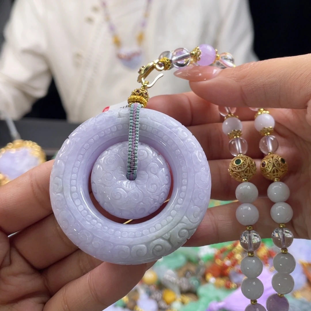 翡翠未镶嵌颈饰代编织