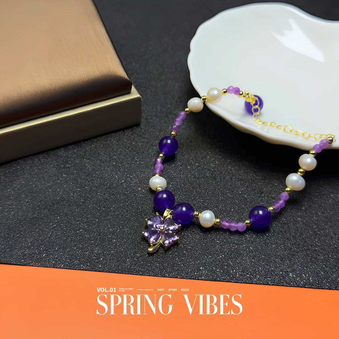 天然淡水珍珠手链- DSN设计师款复古高级手链（7020）