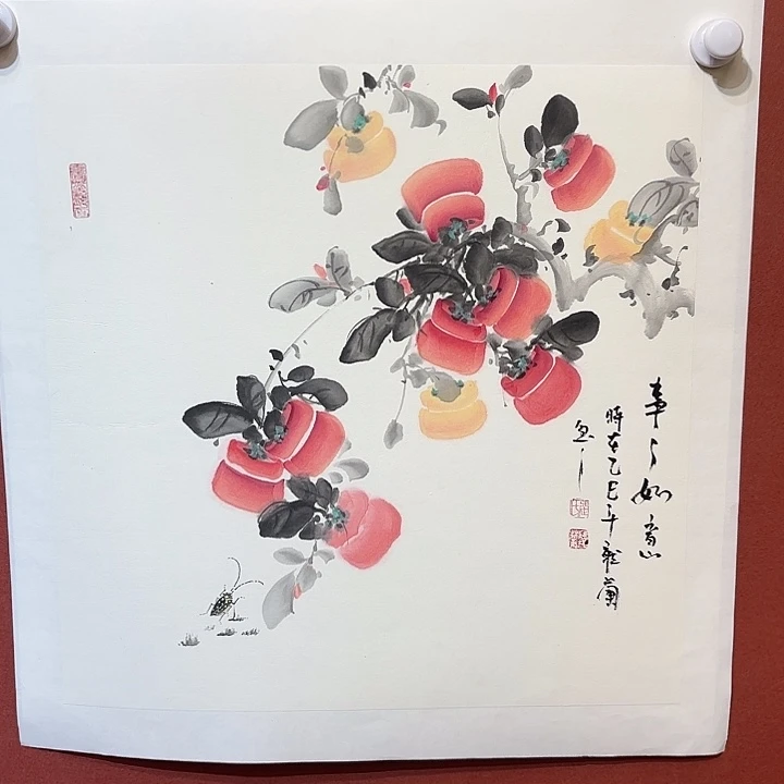 国画听兰老师花鸟