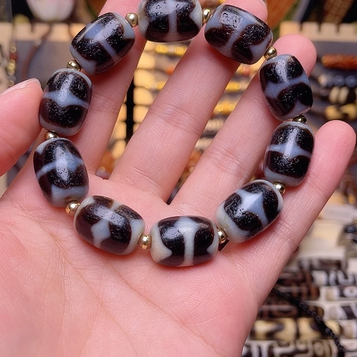 玛瑙/玉髓未镶嵌天珠手串