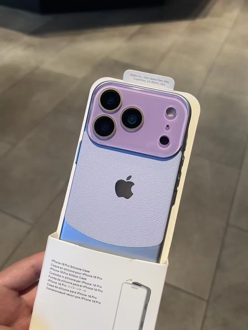 ins拼色素皮纹适用iPhone17promax手机壳14手机壳16ProMax水晶15