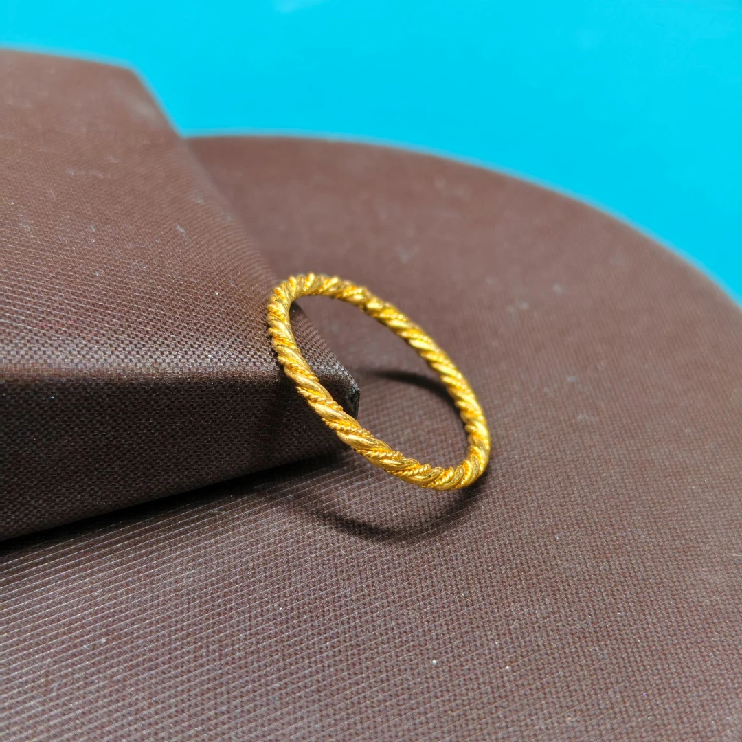 【晓彤】足金999麻花戒指  2.06g 16圈口