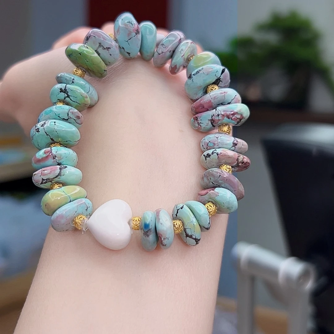 绿松石珠宝奇石18K金镶嵌