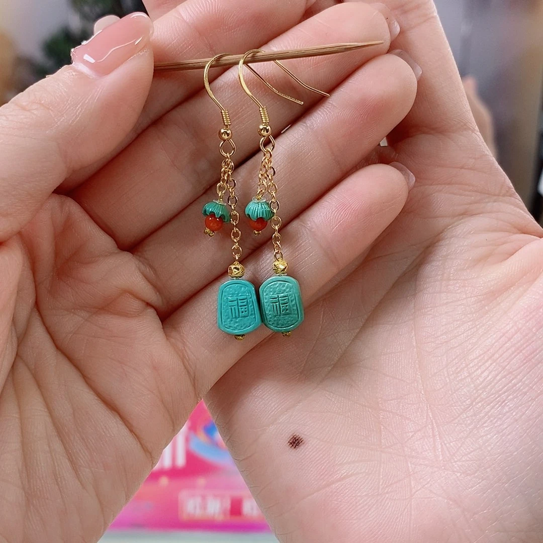 绿松石银S925镶嵌珠宝奇石